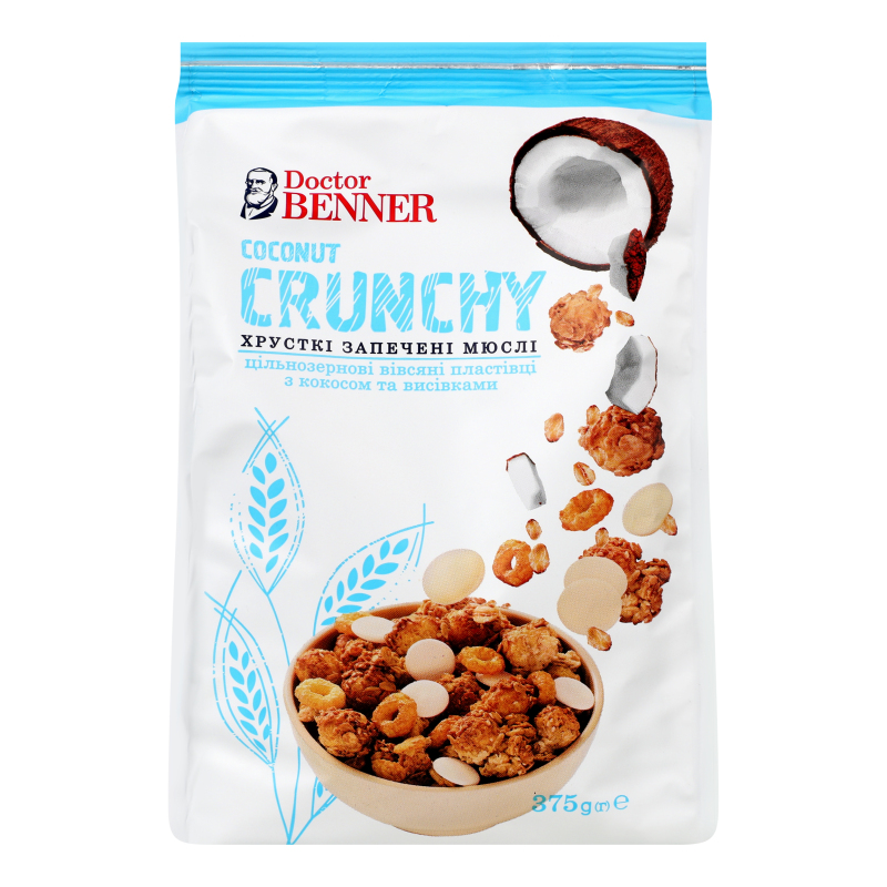 Мюслі Doctor Benner 375г Кранч КОКОС
