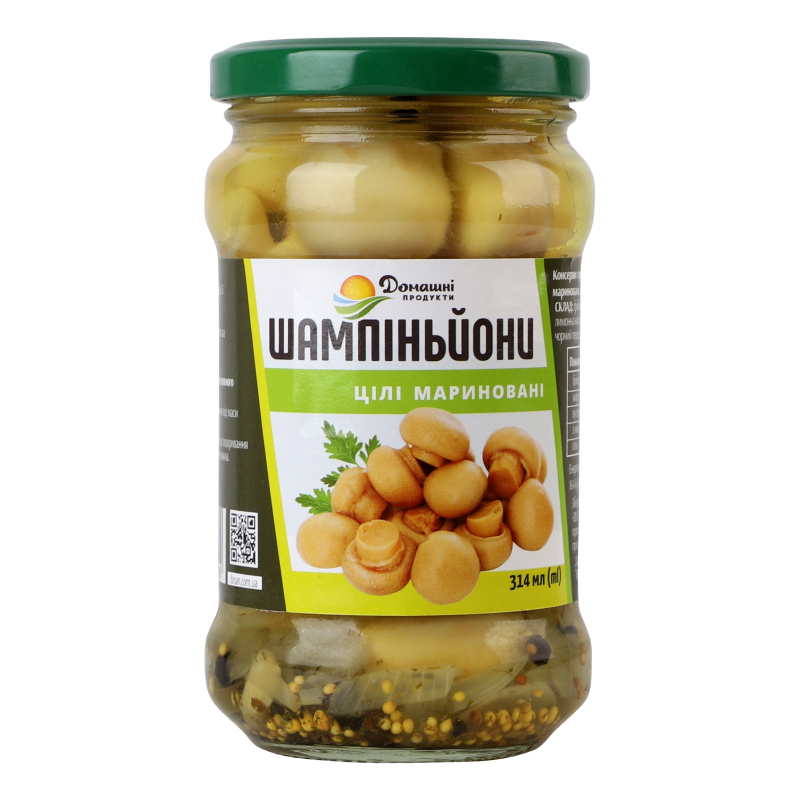 Гриби Домашні Продукти 314мл шампін цілі