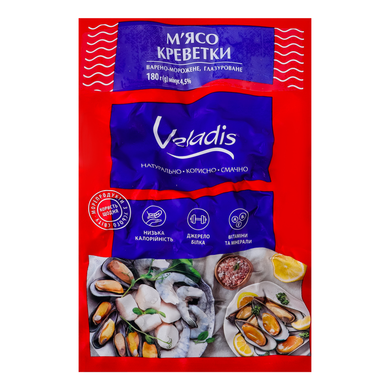 МорепродVeladis в/м 180г Креветк очищ см