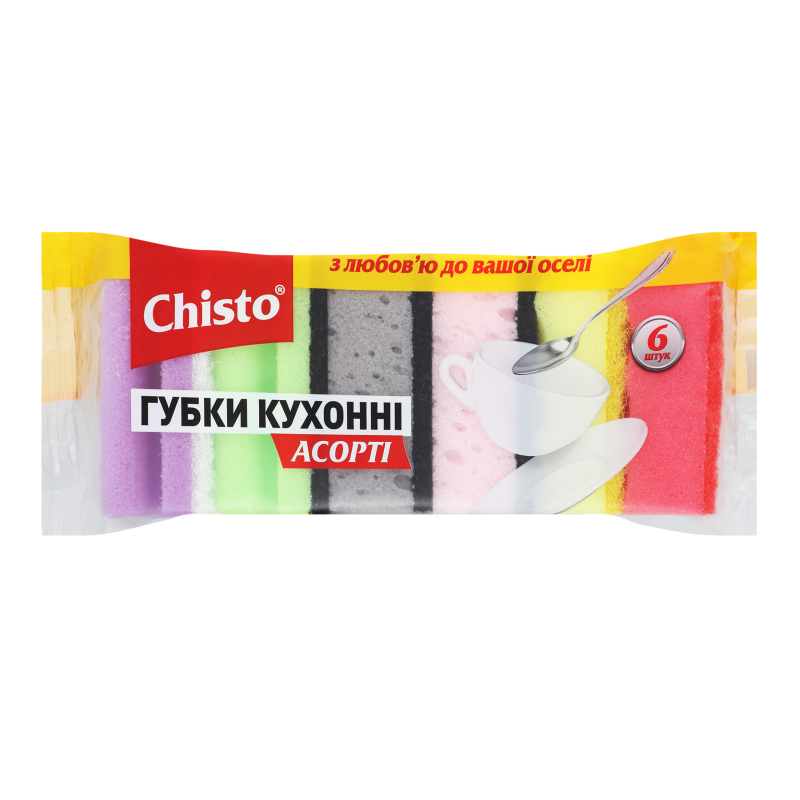 Губка Chisto 6шт Кухонна