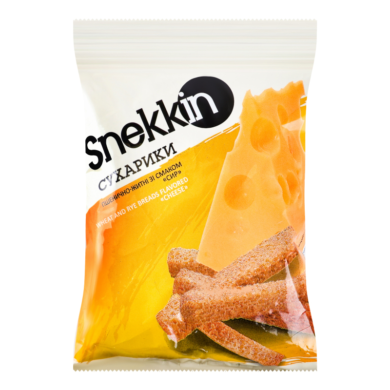 Сухарики Snekkin 70г Пшен-житні Сир
