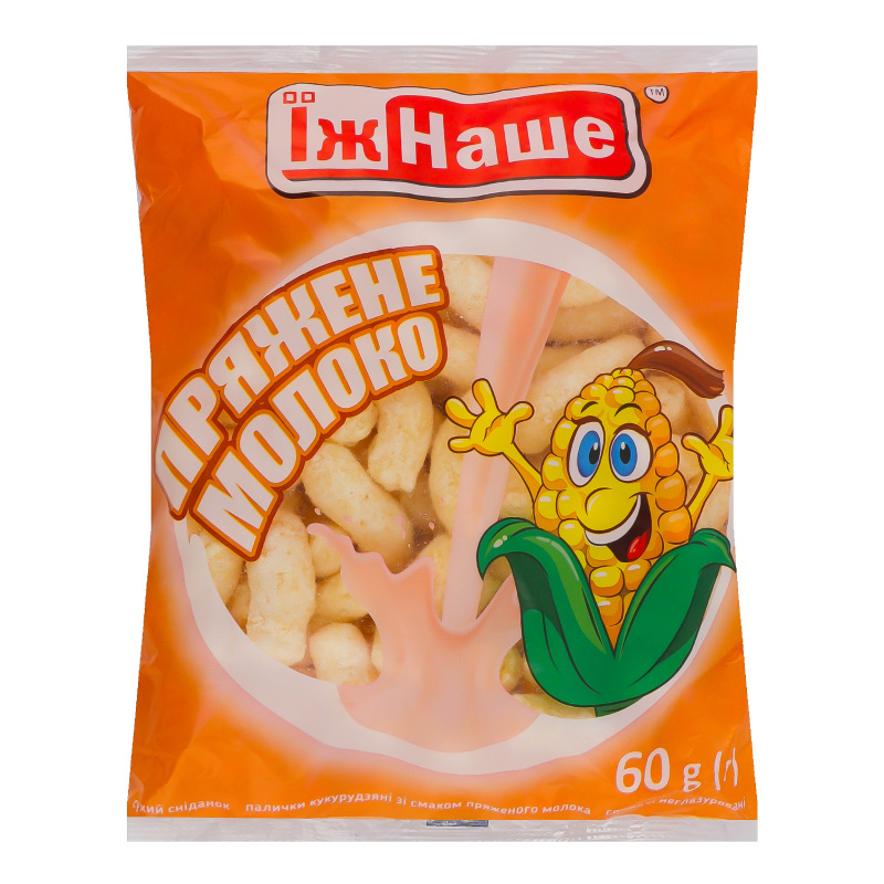 Палички кукурудз Їж Наше 60г Пряж молоко