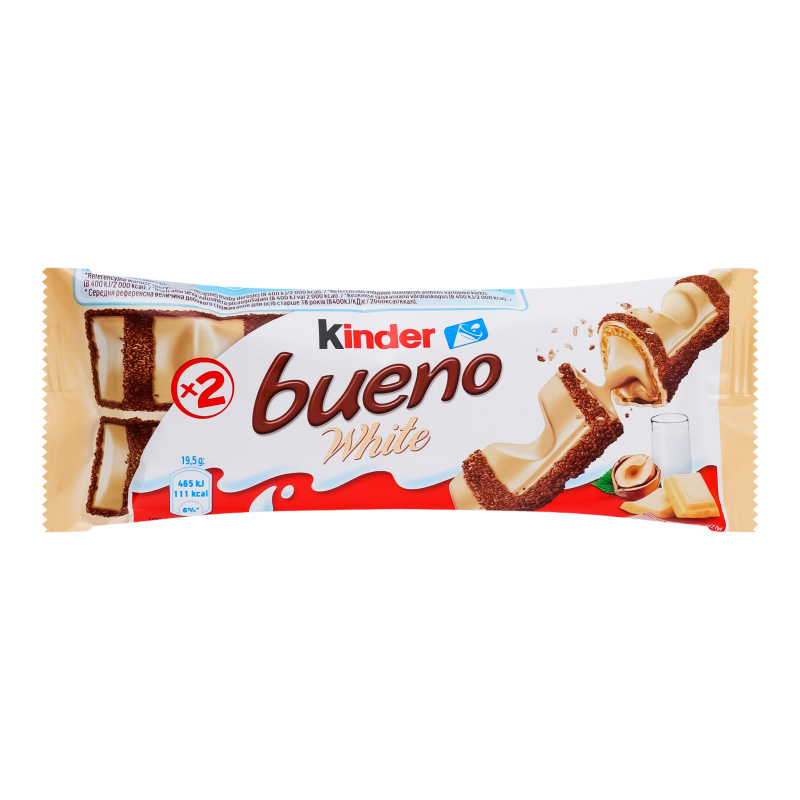 Батончик Kinder 39г Буено білий шоколад