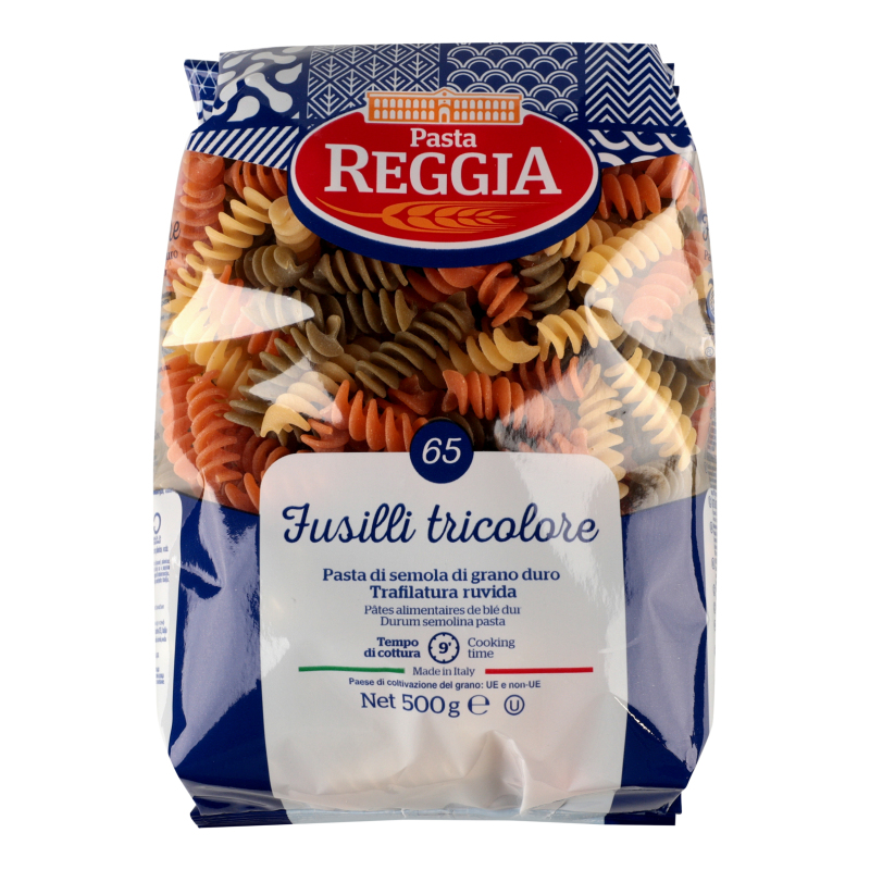 Макарони Reggia 500г Fusilli Tricolori