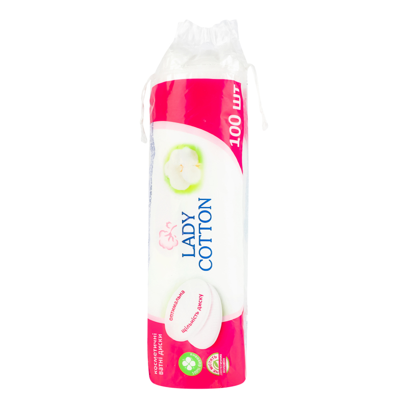 Ватні диски ЛедіКоттон 100шт косметичні