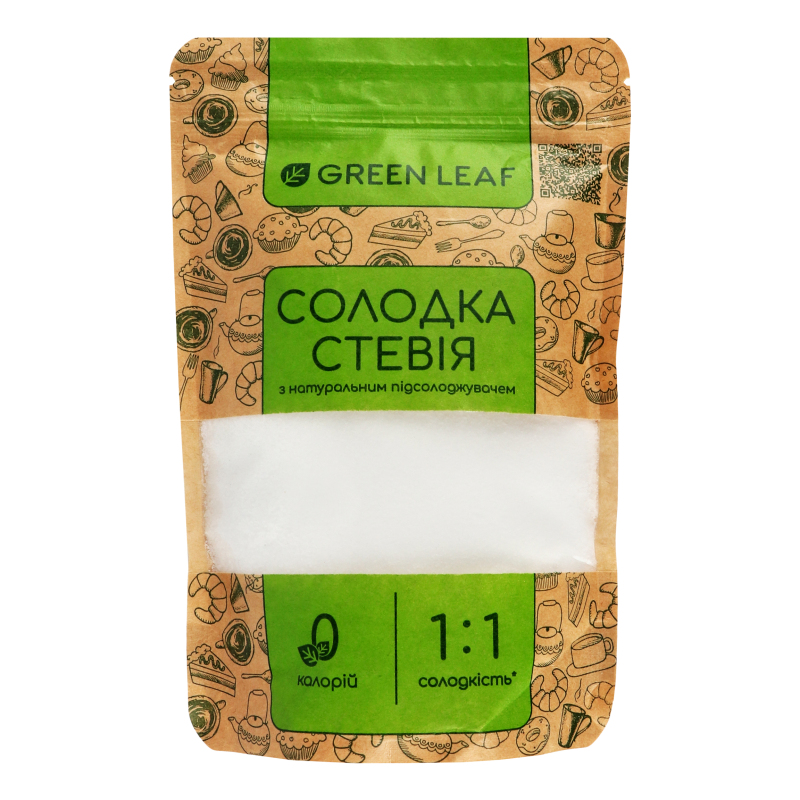Замінник цукру GreenLeaf 300г Сол стевія