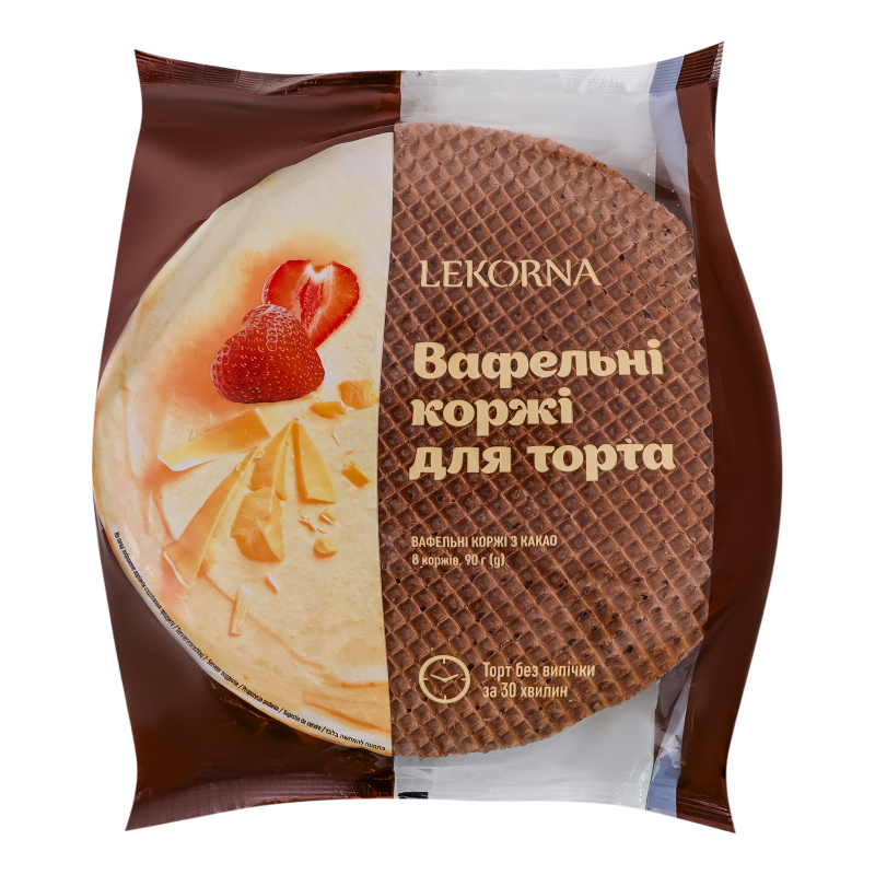 Коржі LEKORNA 90г какао д/тортів