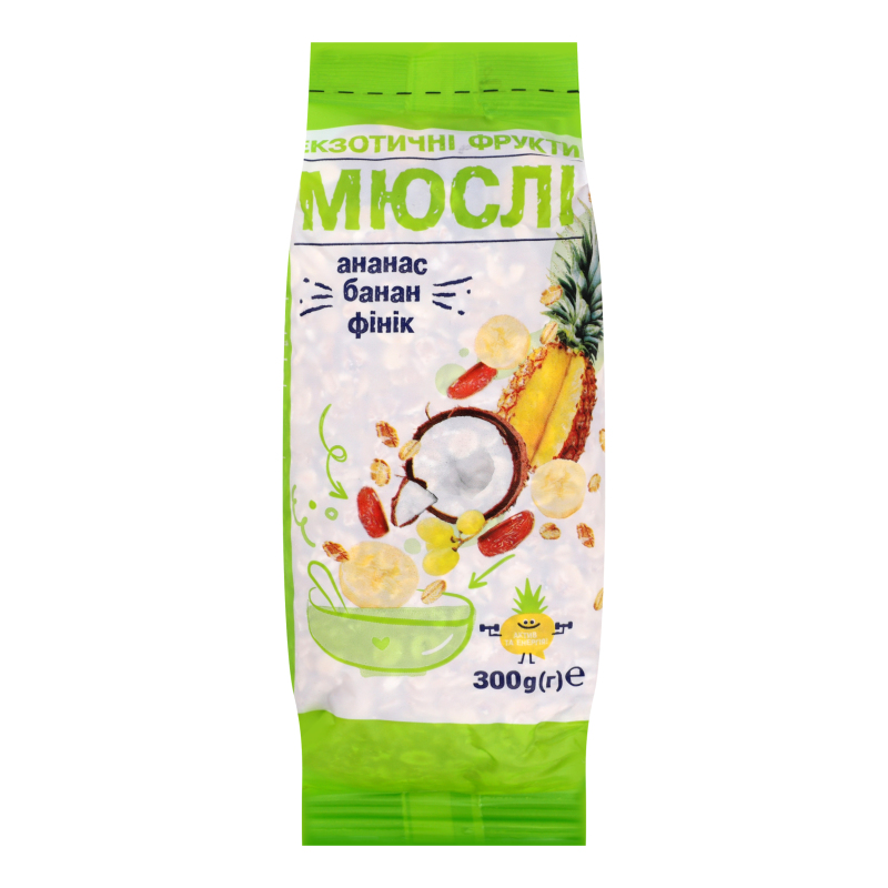 Мюслі Doctor Benner 300г Екзот Фрукт