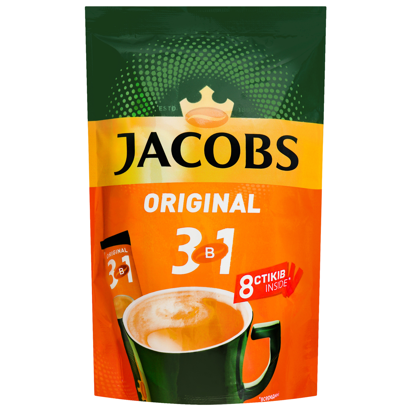Напій кавовий Jacobs 3в1 Орідж 8шт/пак