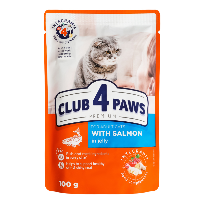 Корм Клуб 4 Лапи дк 100г Лосось в желе