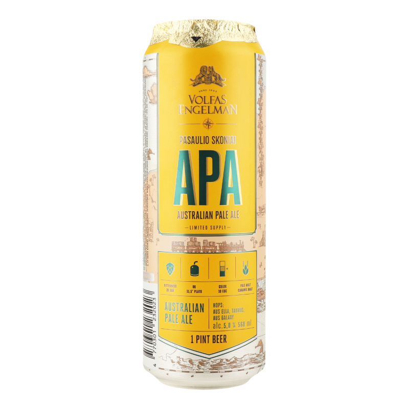 Пиво Volfas Engelman 0,568л ApaСві5%