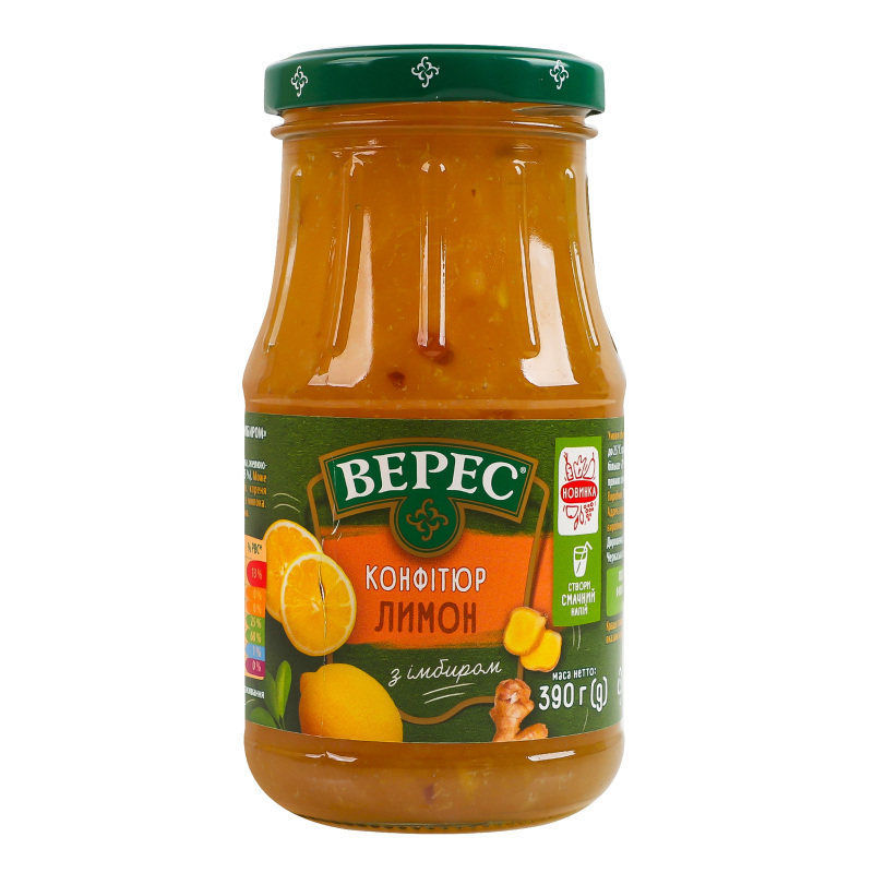 Конфітюр Верес 390г Лимон імбир