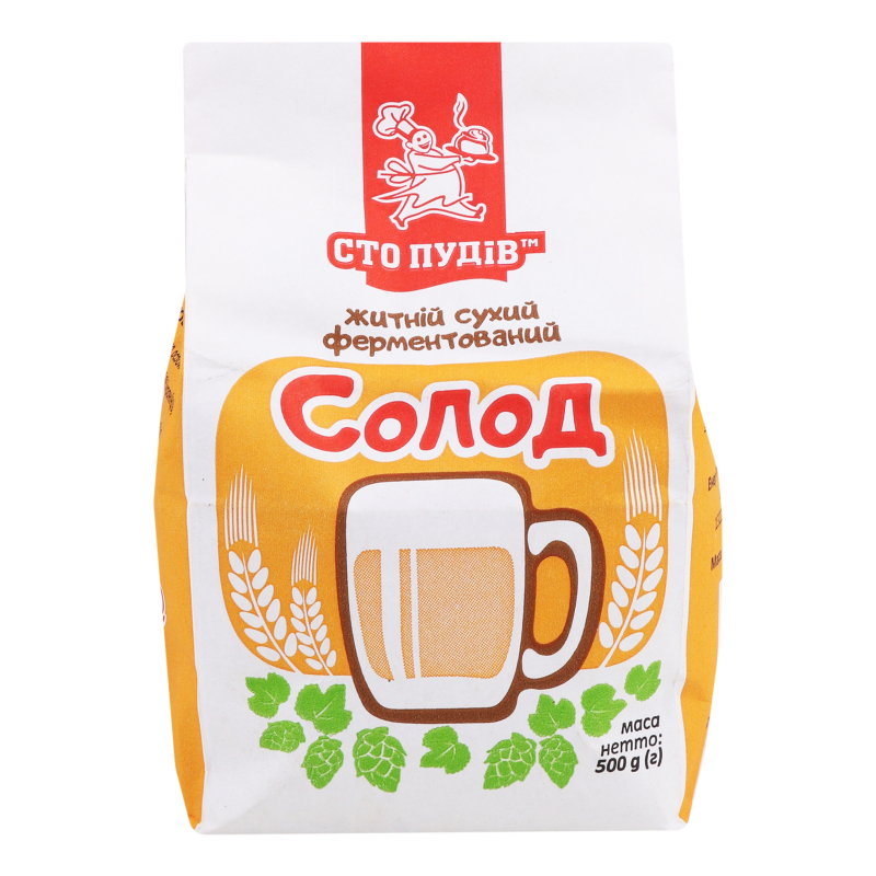 Солод Сто Пудов 500г Житній сухий