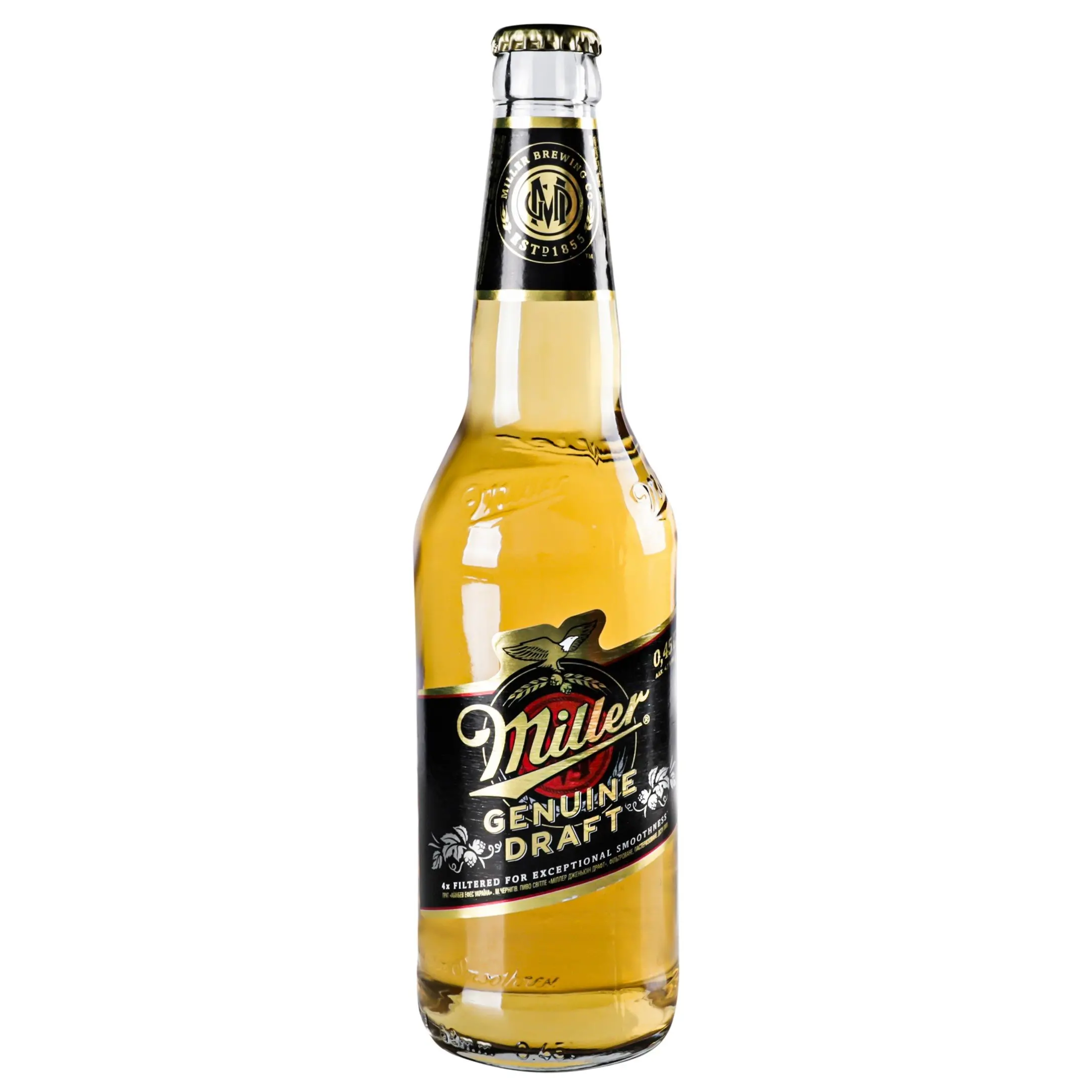 Пиво Miller 0,45л Genuine Draft св 4,7%