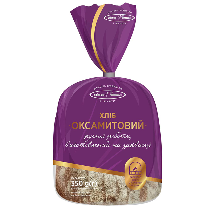 Хліб КиївХліб 350г Оксамитовий різ