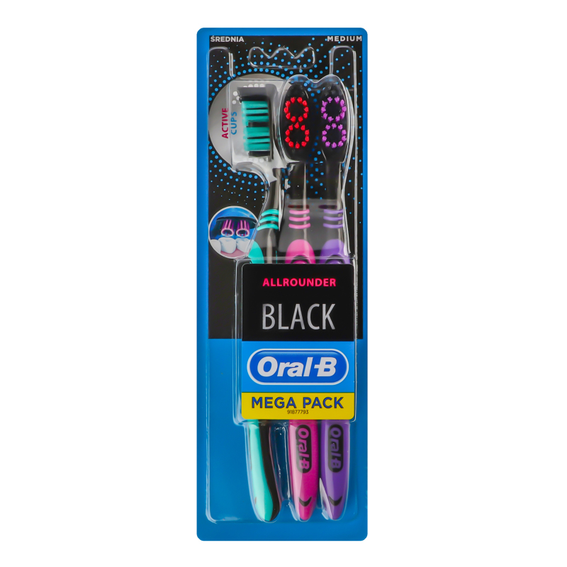 Зубна щітка OralB 3шт Black40 Всебіч чищ