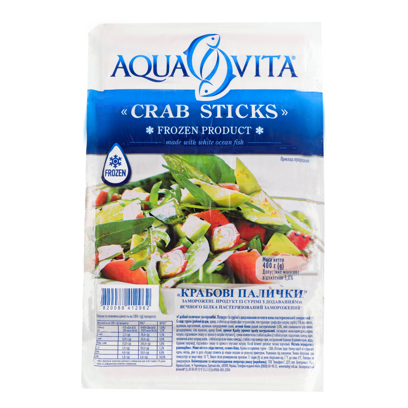 Палички крабові Aqua Vita 400г заморож