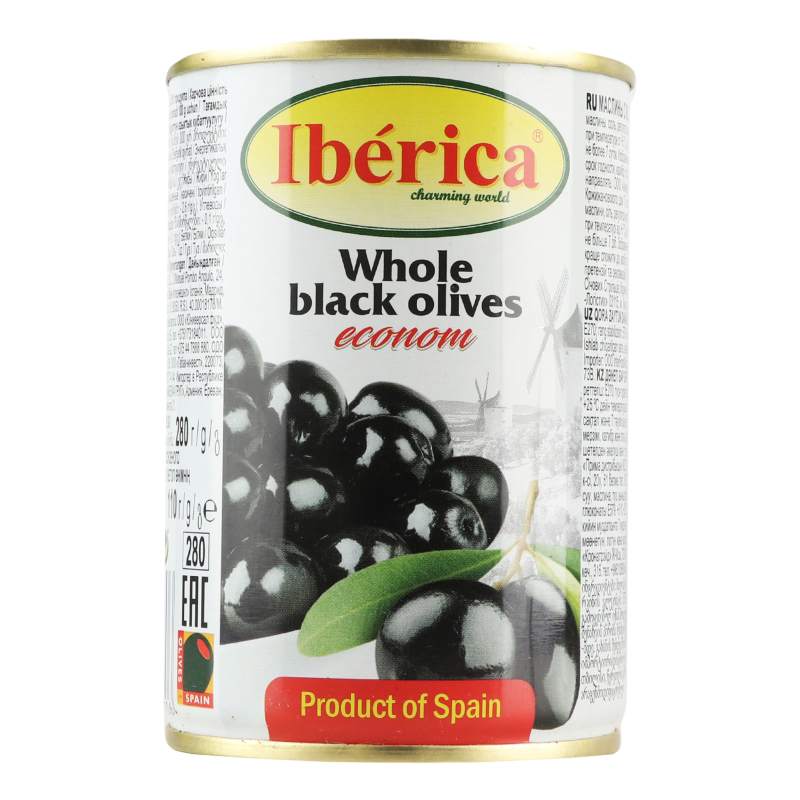 Маслини Iberica 280г з/к міні чорні