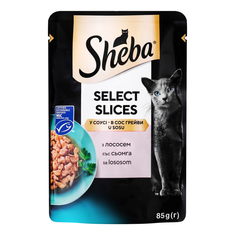 Корм Sheba дк 85г Лосось у соусі