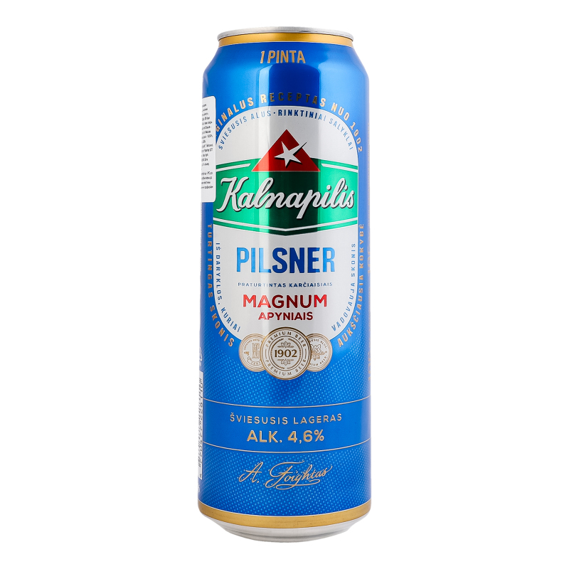 Пиво Kalnapilis 0,568л Pilsner Світл ж/б