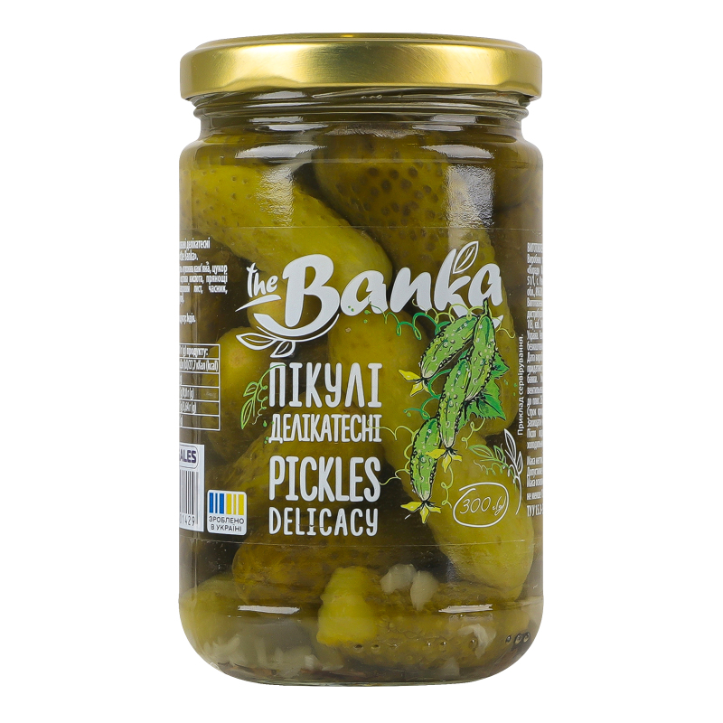 Огірки The Banka 300г Пікулі Делікатесні