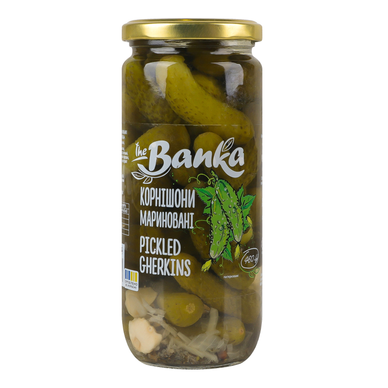 Огірки The Banka 460г Корнішони маринов