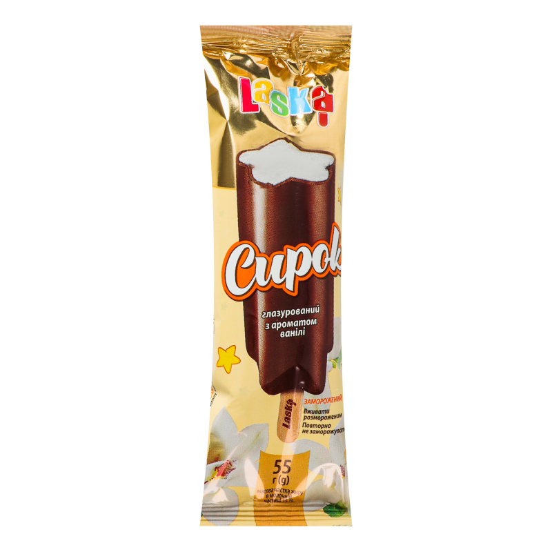 Сирок Ласка 15% 55г Ваніль глазурований