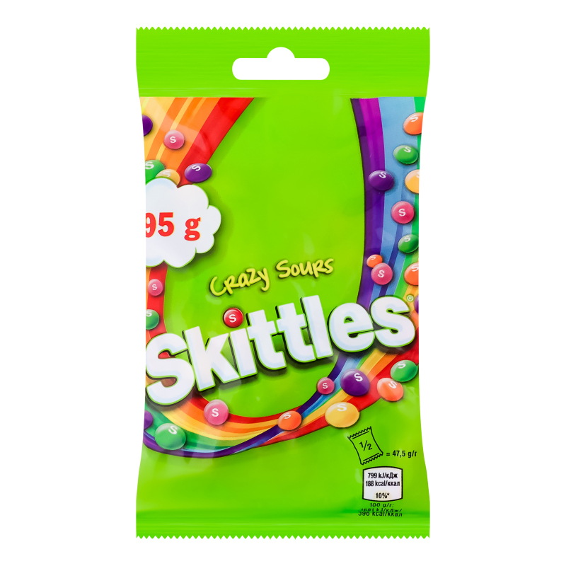 Драже Skittles 95г BAG Кисломікс
