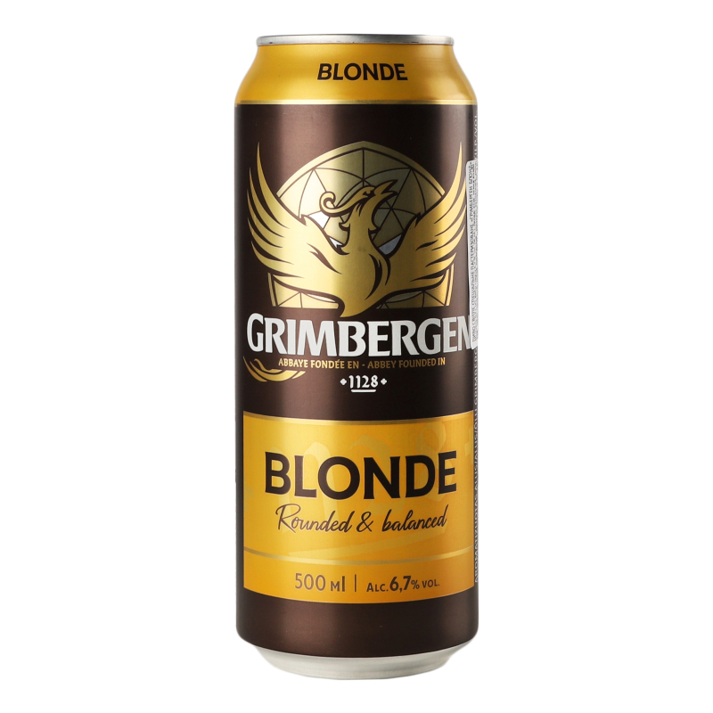 Пиво Grimbergen 0,5л Blonde 6,7% ж/б