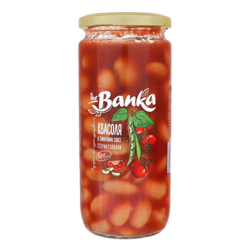 Квасоля The Banka 500г у томат соусі с/б