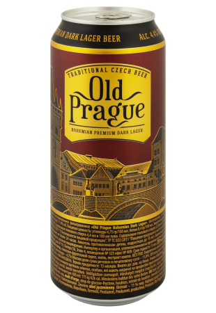 Пиво Old Prague 0,5л Bohemian Темн 4,4%