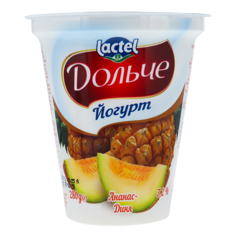 Йогурт Дольче 3,2% 280г Ананас диня ст