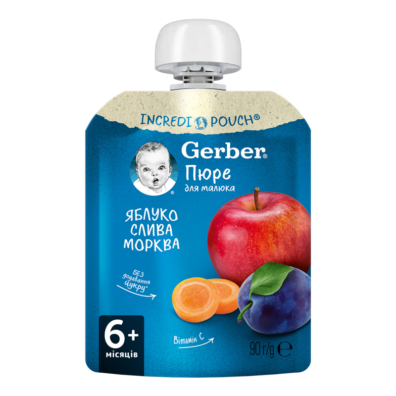 ДХ Gerber Пюре фр/ов 90г Ябл слива моркв