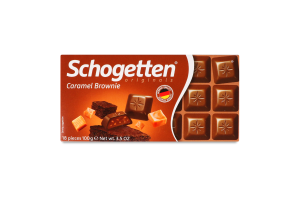 Шоколад Schogetten 100г Карамель Брауні