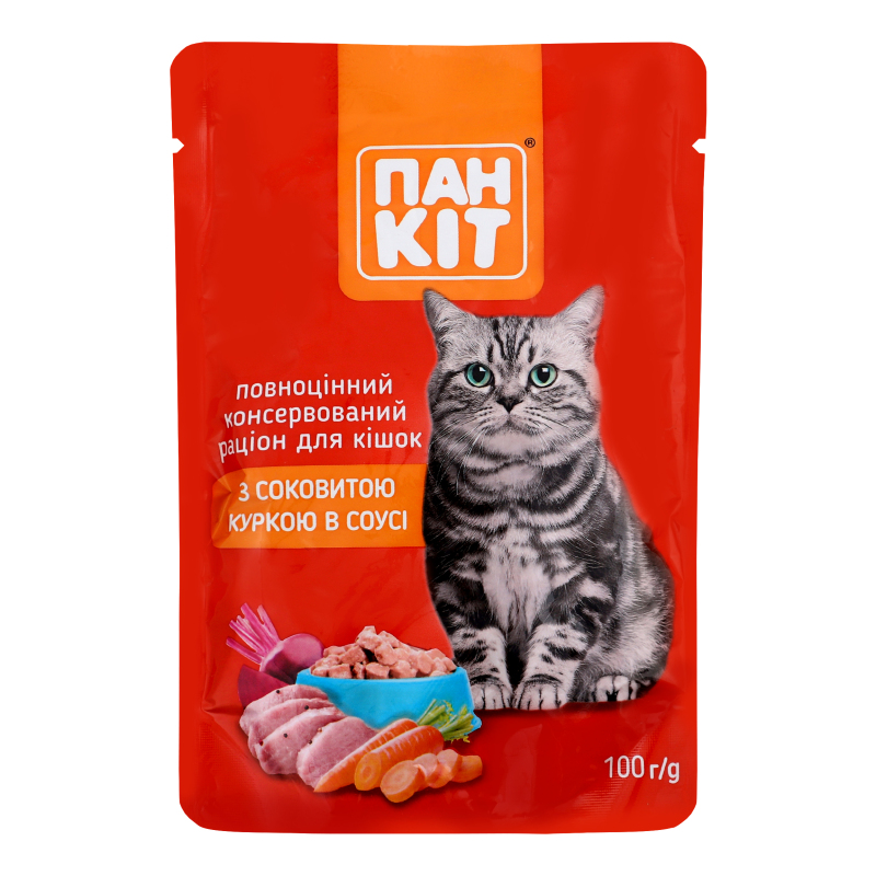 Корм Пан Кот дк 100г Курка в соусі