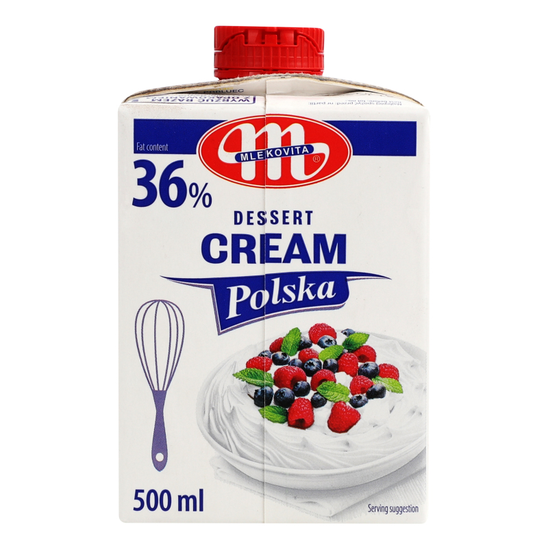 Вершки Mlekovita 36% 500мл