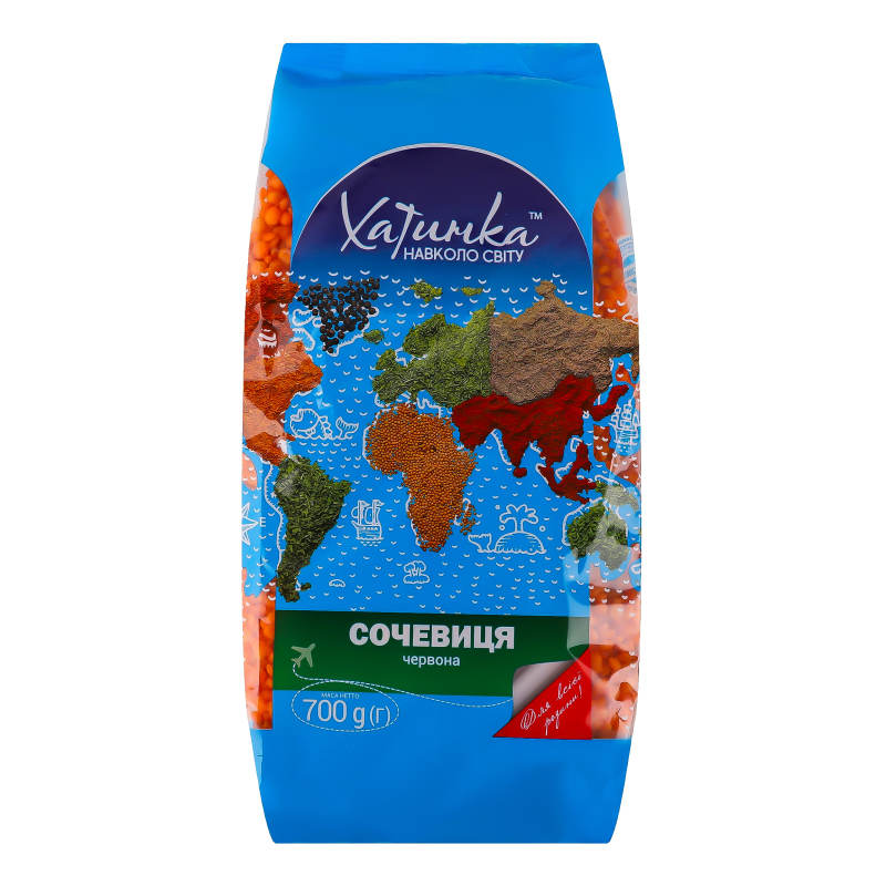 Крупа Хатинка 700г Сочевиця червона