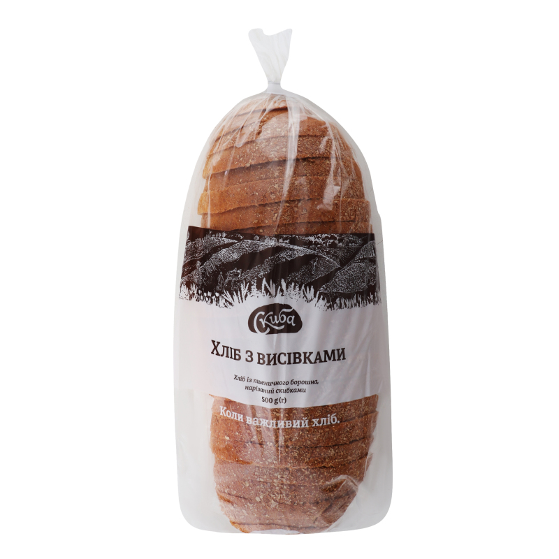 Хліб Скиба 500г з висівками різ