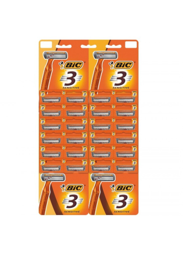 Станок BIC 24шт Sensitive д/чутлив шкіри