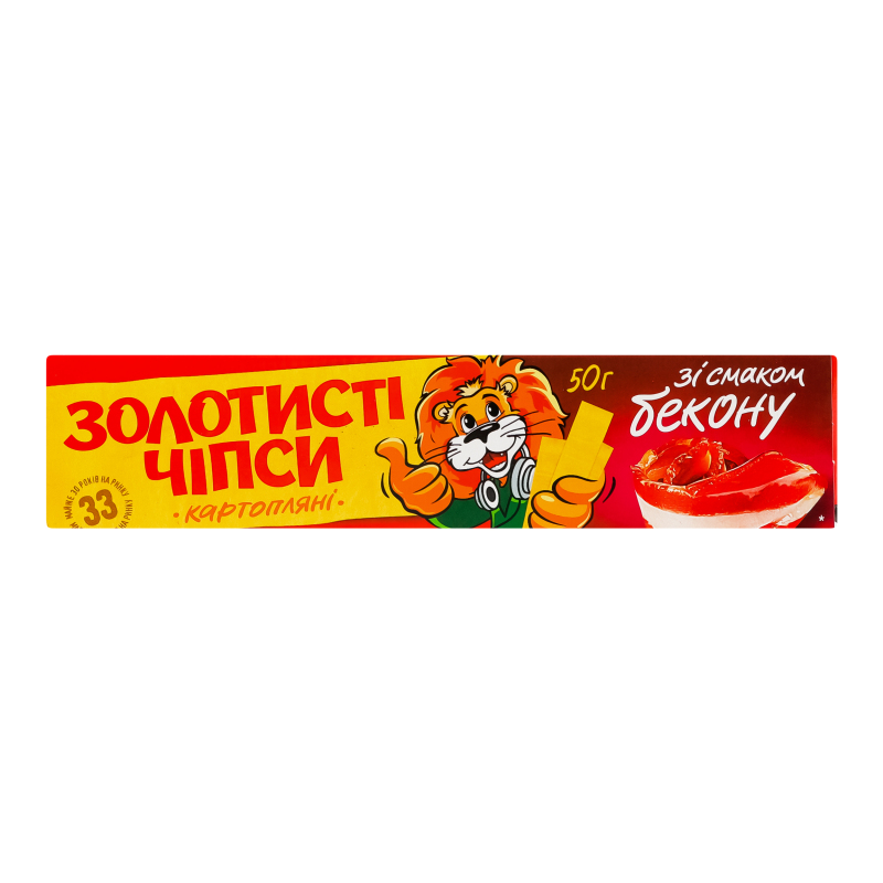 Чипси Золотисті 50г бекон