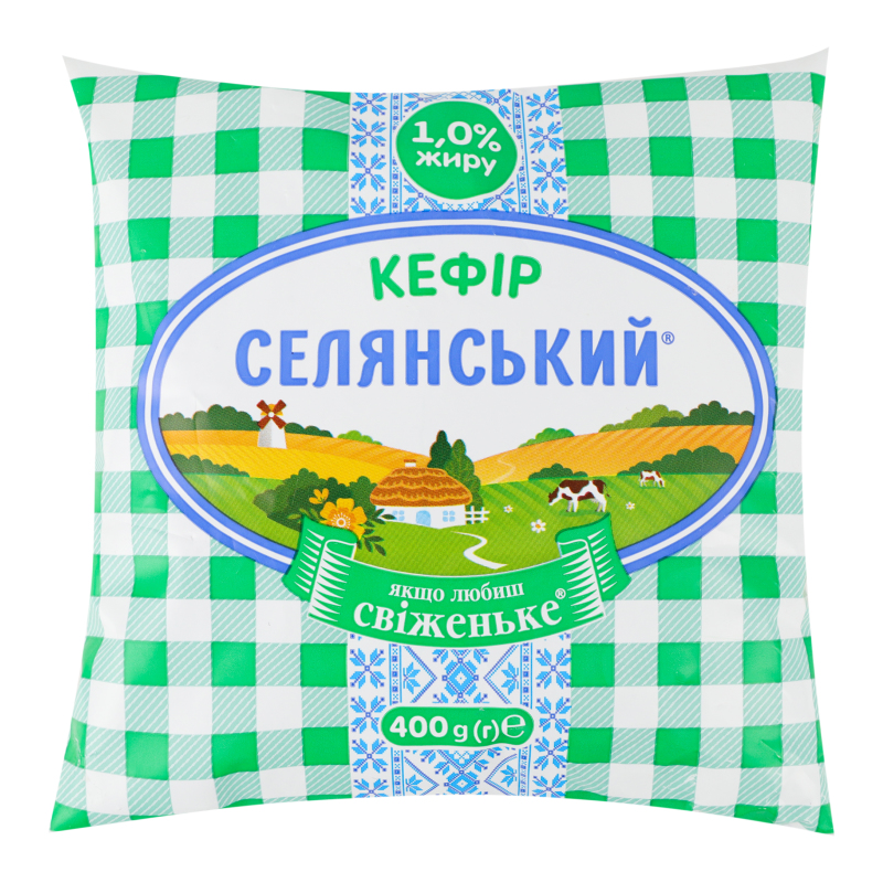 Кефір Селянський 1% 400г п/е