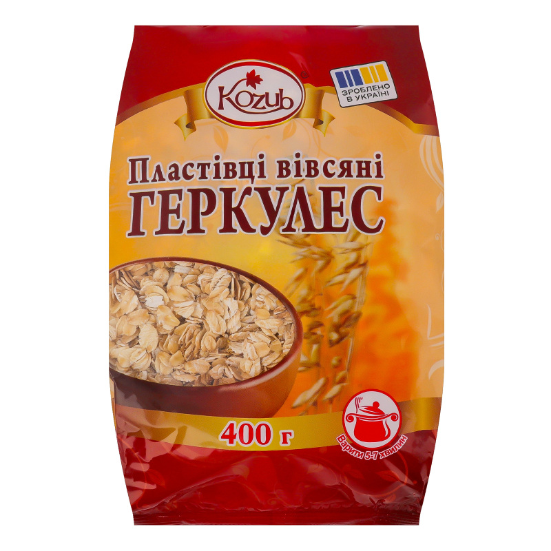 Пластівці Козуб 400г Вівсяні Геркулес