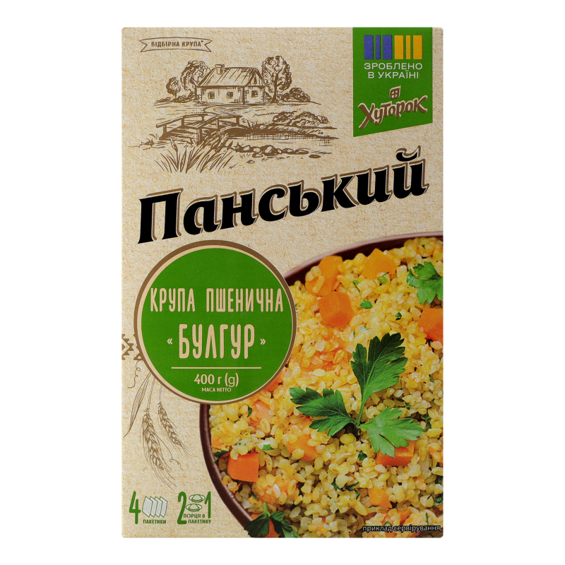 Крупа Хуторок 400г Панський Булгур пшен