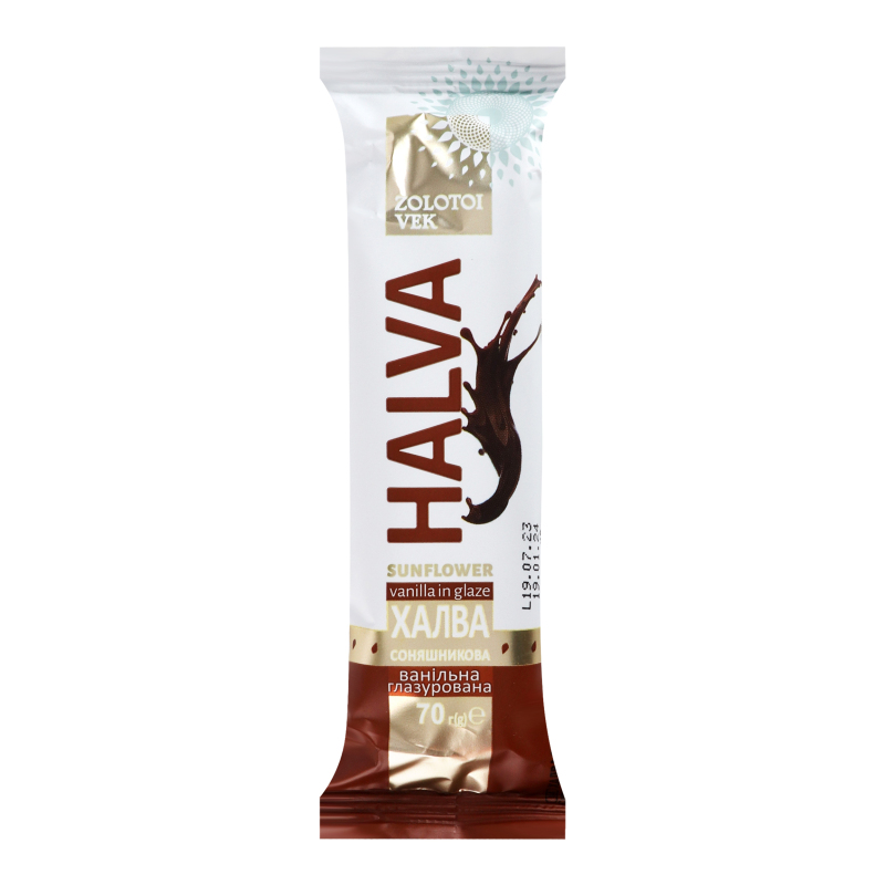 Халва ЗолотийВік 70гВанільна глазурована