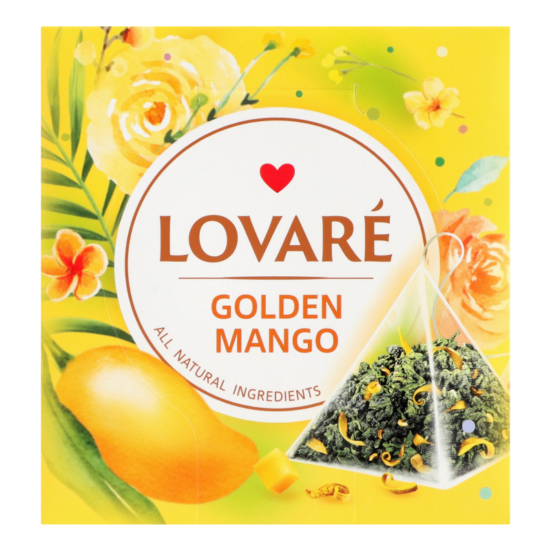 Чай Lovare 15шт*2г GoldenMango пірамідка