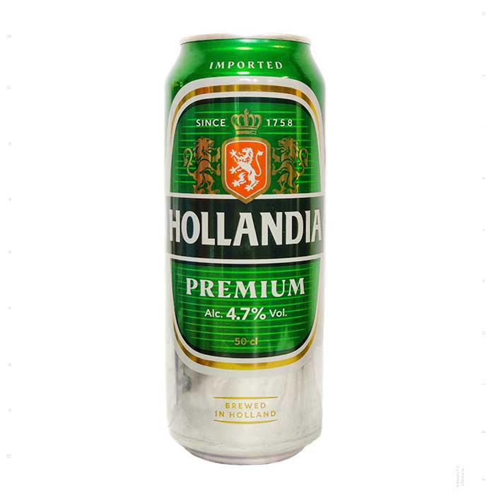Пиво Hollandia 0,5л світле 4,7% ж/б