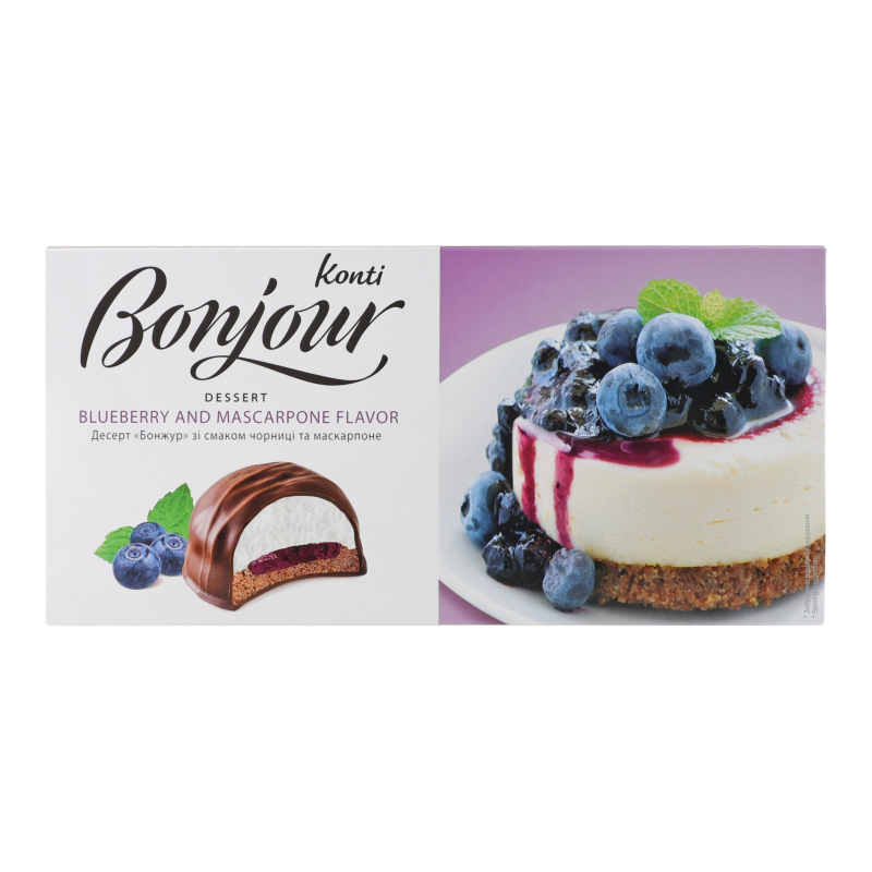 Десерт Конті Бонжур 232г Чорниця маскарп