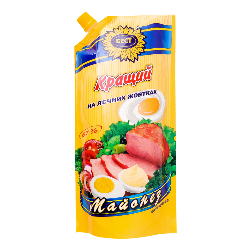 Майонез Бест 67% 650гКращий на яєчн жовт