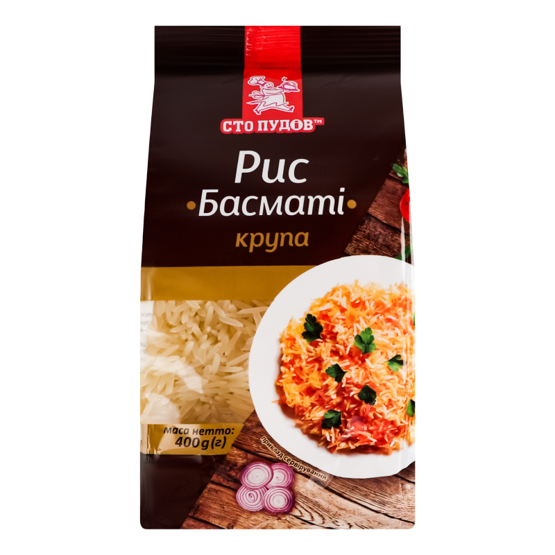 Крупа Сто Пудов 400г Рис Басматі