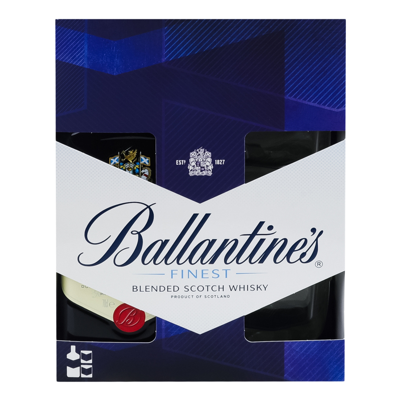 Віскі Ballantine's Finest 0,7л 40% +2скл